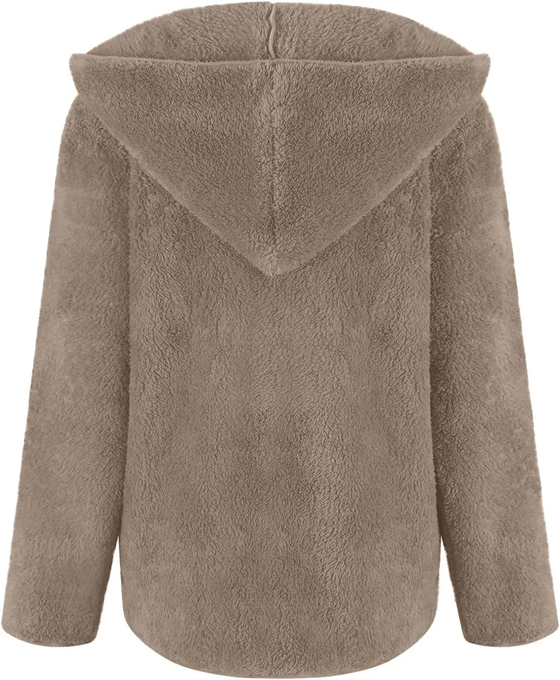 lcyhony Women's Teddy Jacket Trendy Fuzzy Open Front Hooded Cardigan Winter Warm Comfy Wool Coats with Pockets Y2k Clothes