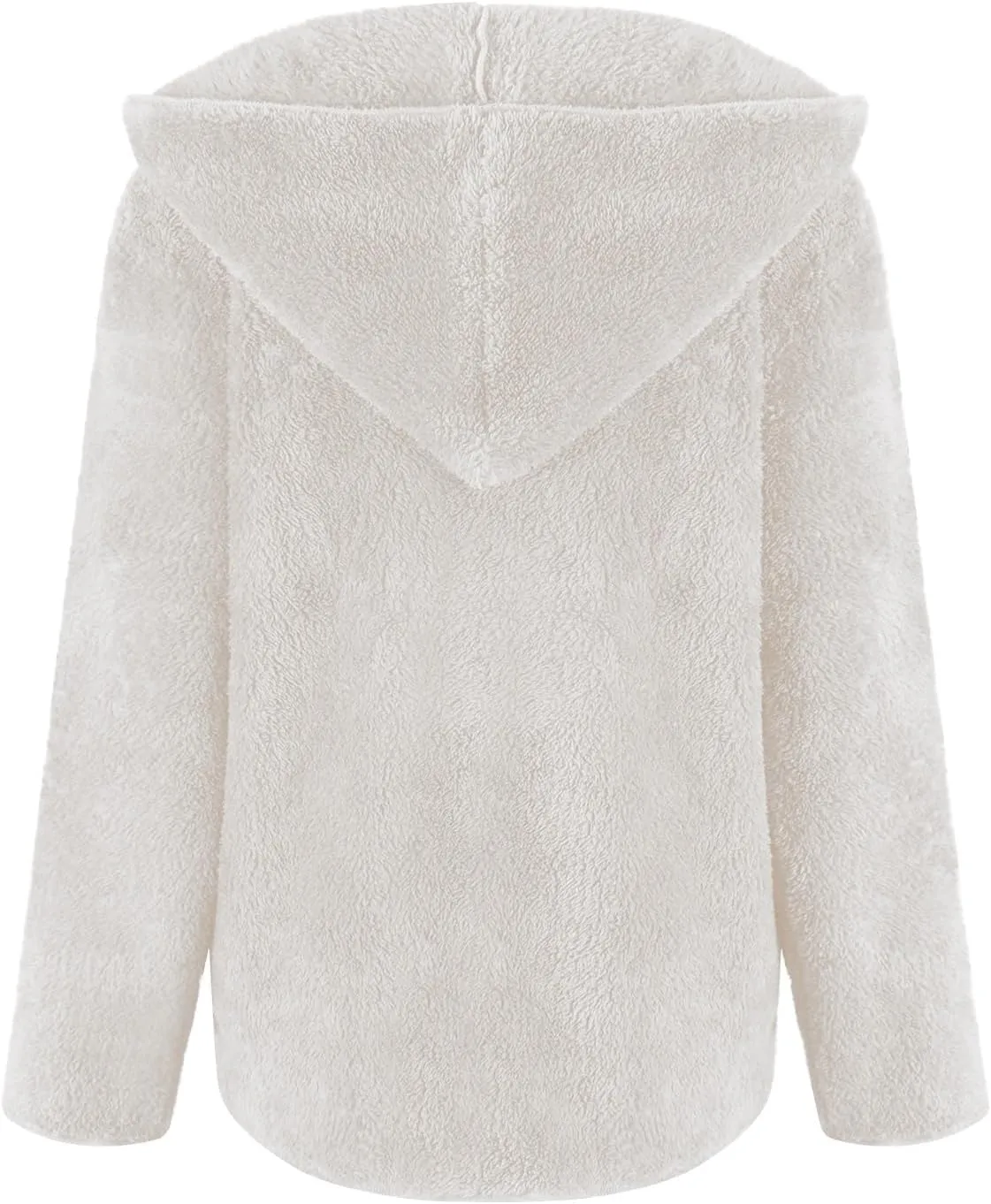 lcyhony Women's Teddy Jacket Trendy Fuzzy Open Front Hooded Cardigan Winter Warm Comfy Wool Coats with Pockets Y2k Clothes