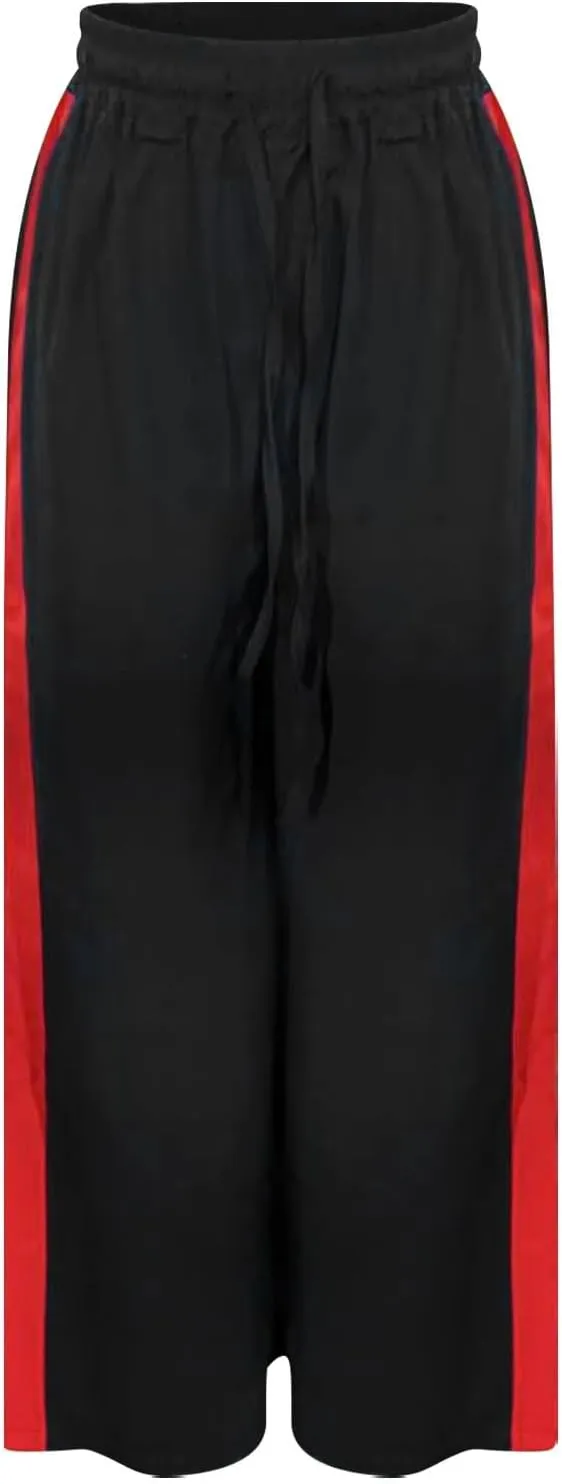 Leopard Print Pants for Women 2025 Drawstring High Waisted Color Block Side Striped Straight Leg Wide Leg Loose Pant
