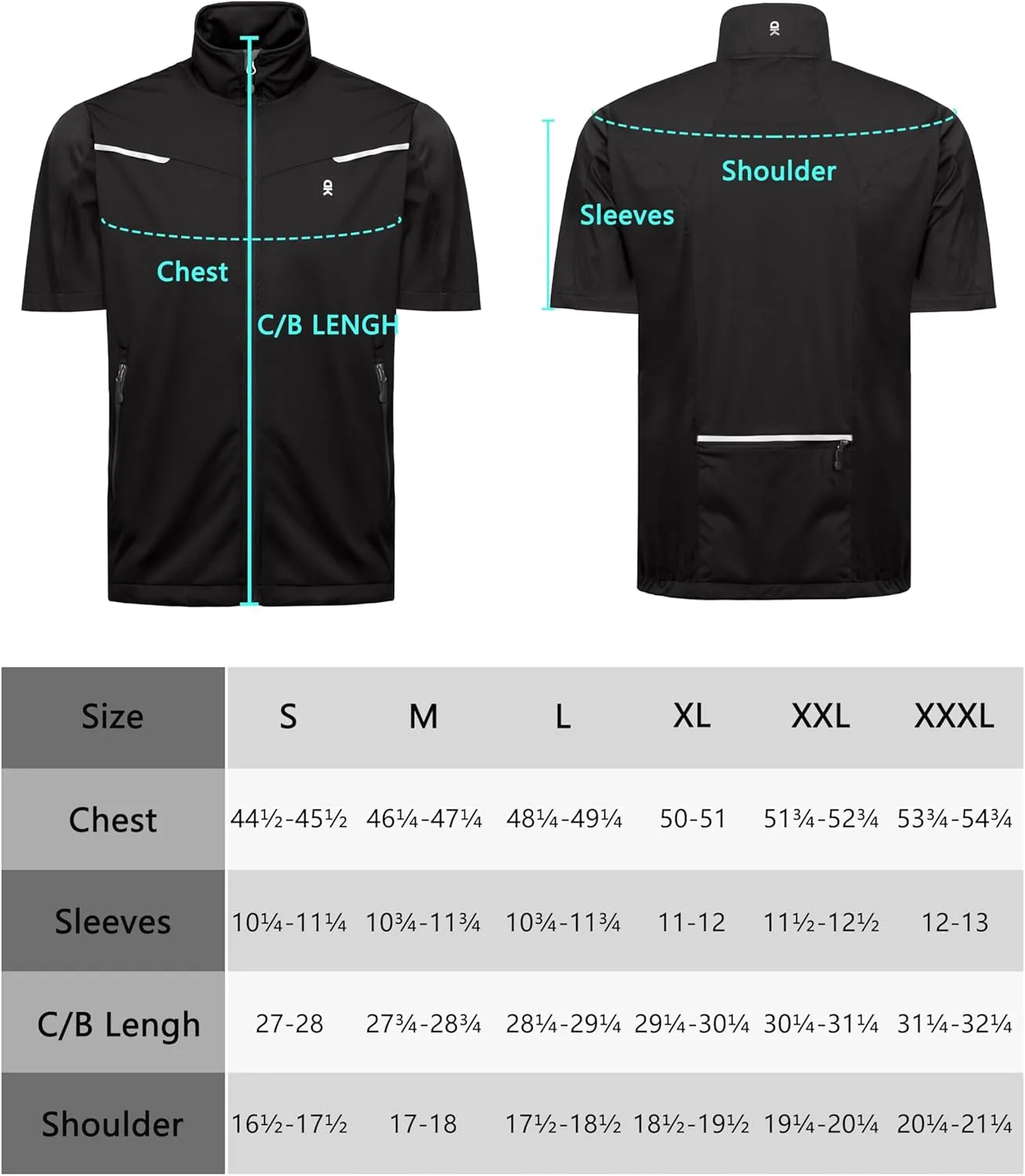 Little Donkey Andy Men's Lightweight Softshell Vests Short Sleeve Jackets for Golfing Hiking Running