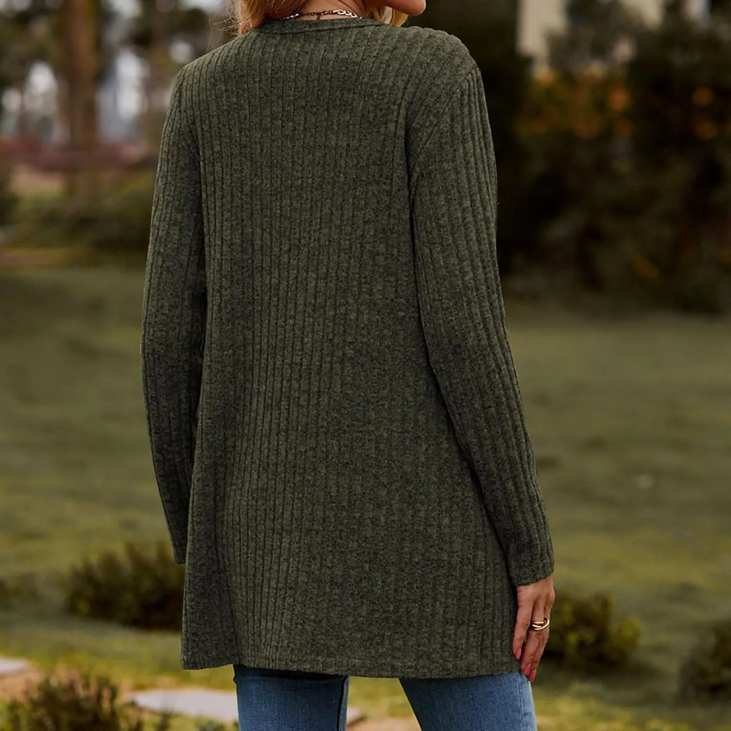Long Cardigans For Women Fall Fashion Open Front Business Cable Knitted Cardigan Casual Slouchy Button Down Sweaters