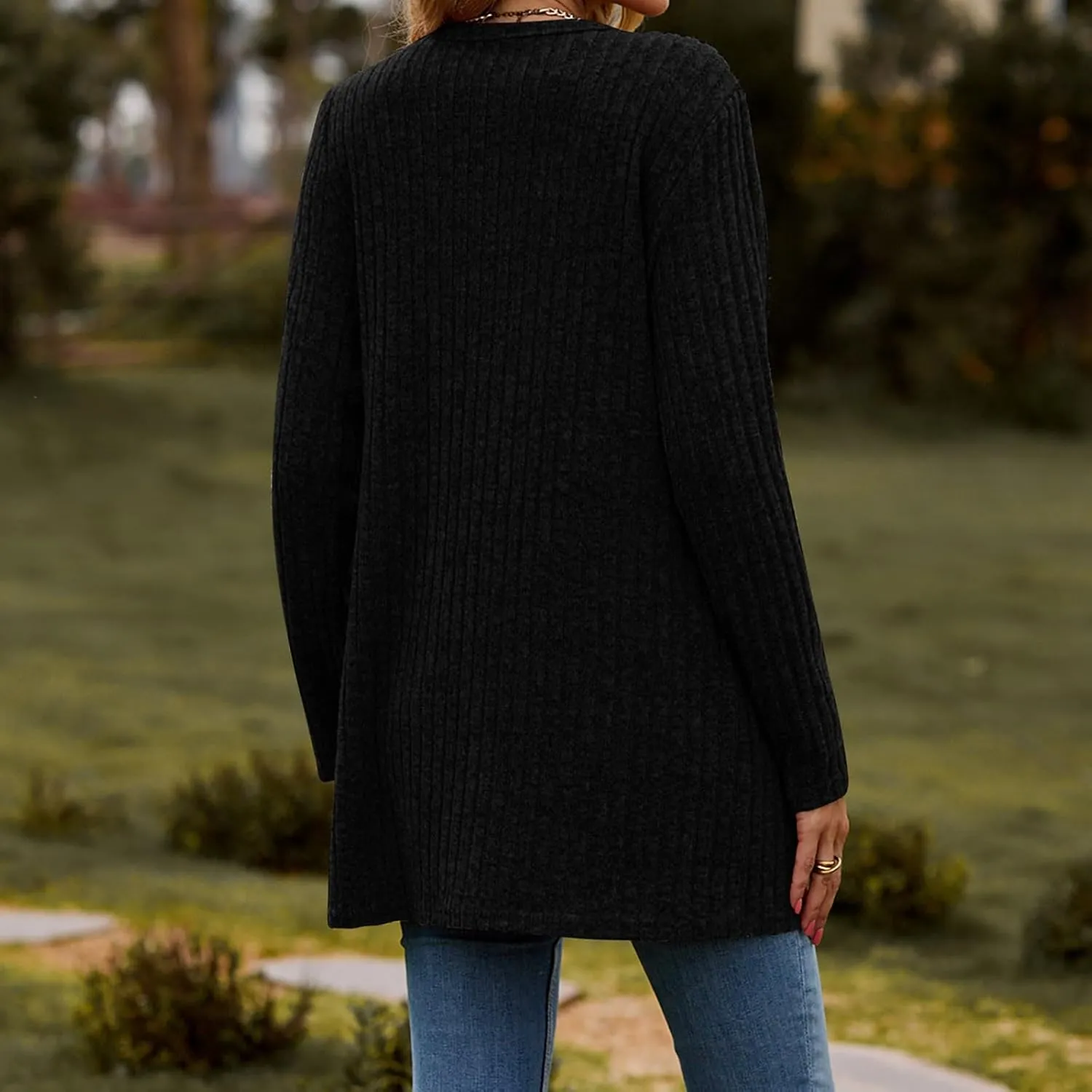 Long Cardigans For Women Fall Fashion Open Front Business Cable Knitted Cardigan Casual Slouchy Button Down Sweaters
