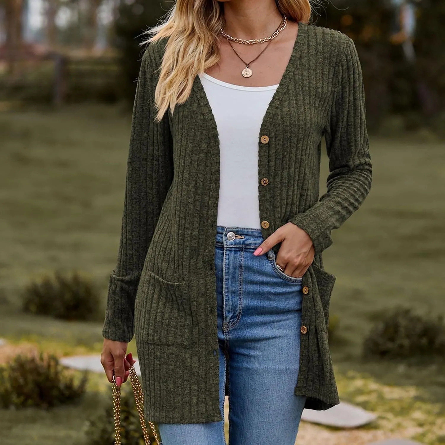 Long Cardigans For Women Fall Fashion Open Front Business Cable Knitted Cardigan Casual Slouchy Button Down Sweaters