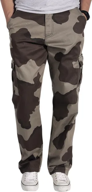 Match Men's Loose-Fit Straight Stretch Twill Cargo Pants (36, 6039M Multi-max)
