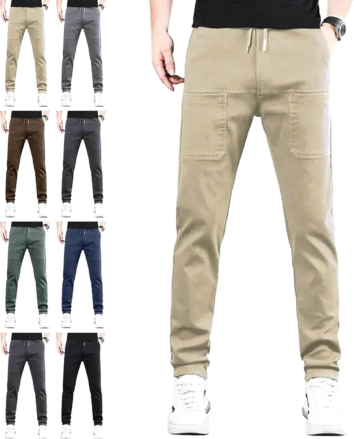 Mencomfy Cargo Pants, Mencomfy & Multipants - High Stretch Multi-Pocket Durable Cargo Pants, Comfort Fit Stretch Cargo Pant
