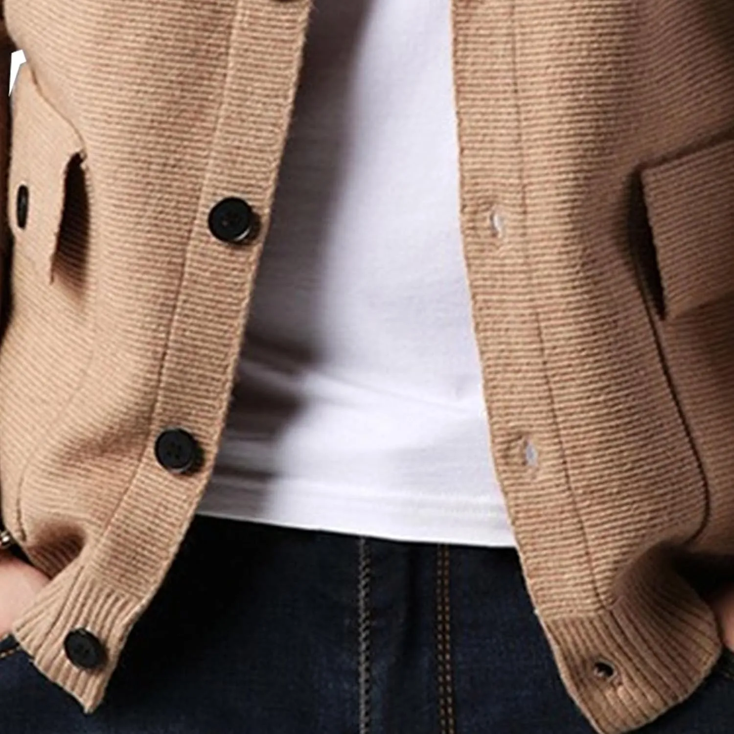 Men's Button Down Cardigan Lapel Sweater Relaxed Fit Casual Pockets Sweater Knitted Solid Soft Sweaters