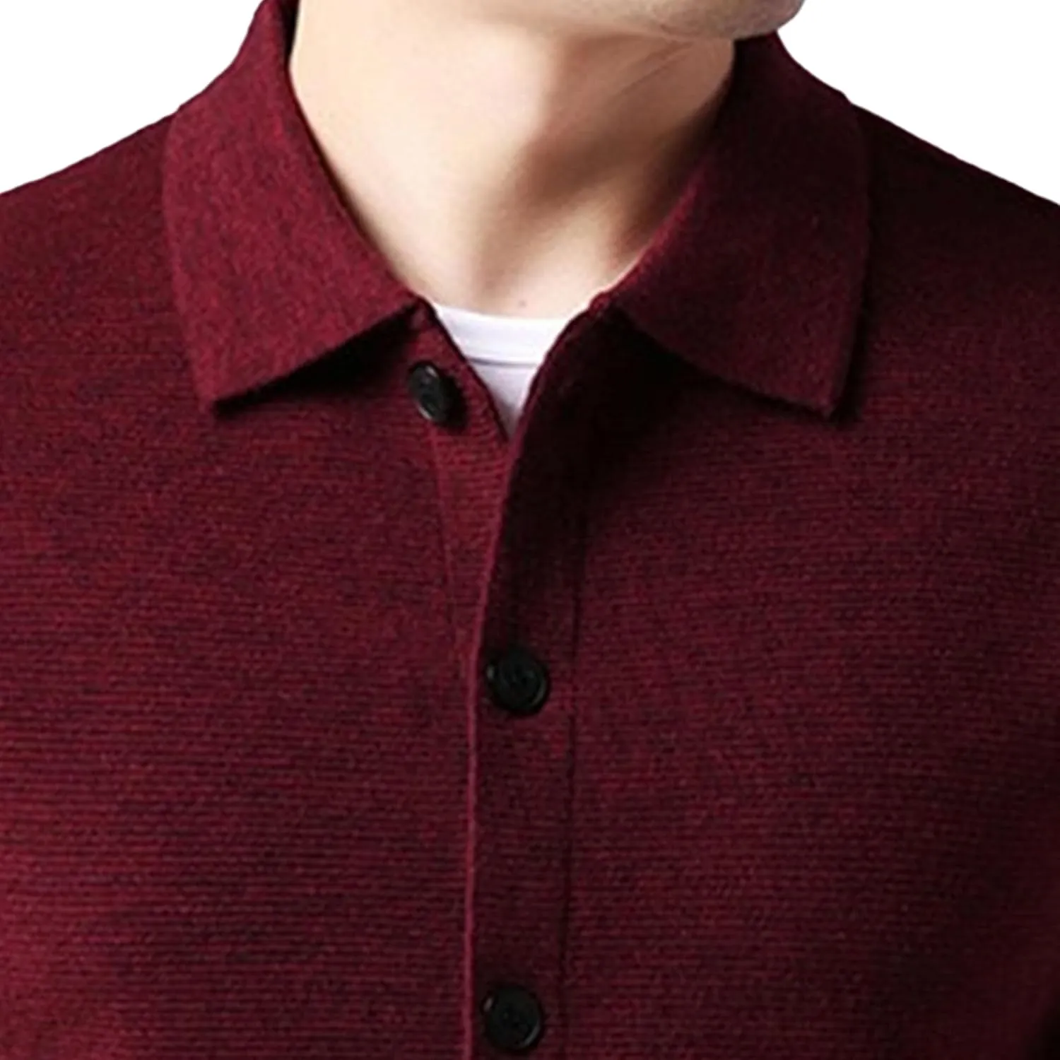 Men's Button Down Cardigan Lapel Sweater Relaxed Fit Casual Pockets Sweater Knitted Solid Soft Sweaters