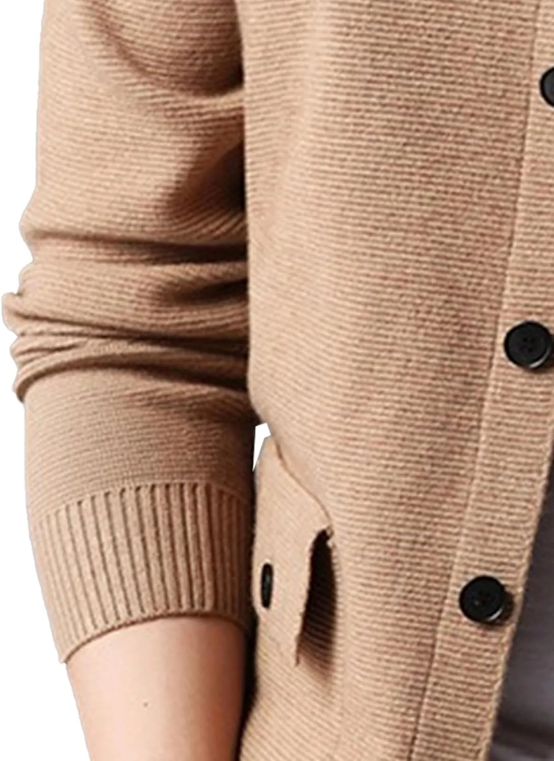 Men's Button Down Cardigan Lapel Sweater Relaxed Fit Casual Pockets Sweater Knitted Solid Soft Sweaters