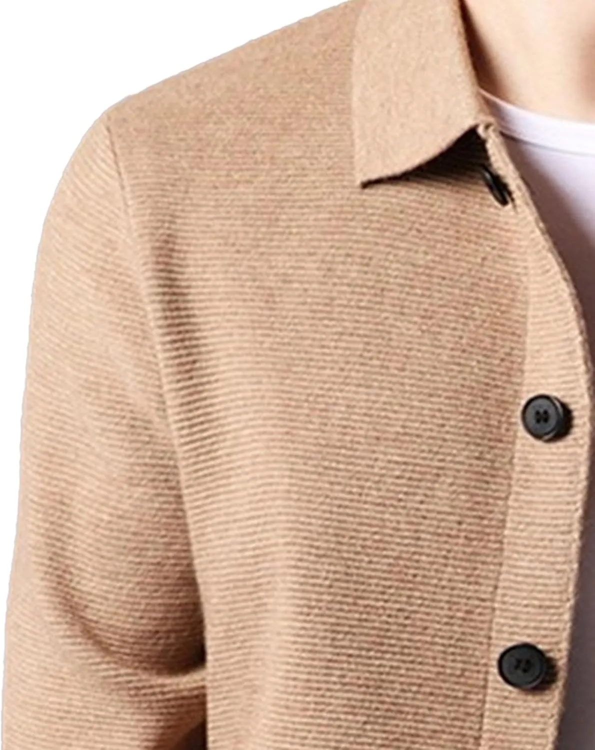 Men's Button Down Cardigan Lapel Sweater Relaxed Fit Casual Pockets Sweater Knitted Solid Soft Sweaters