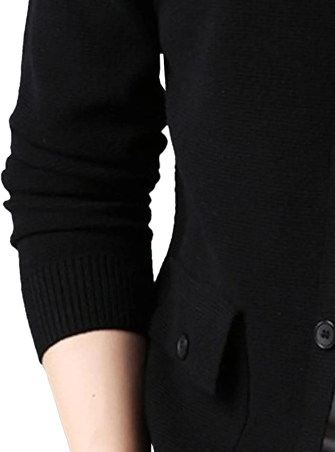 Men's Button Down Cardigan Lapel Sweater Relaxed Fit Casual Pockets Sweater Knitted Solid Soft Sweaters