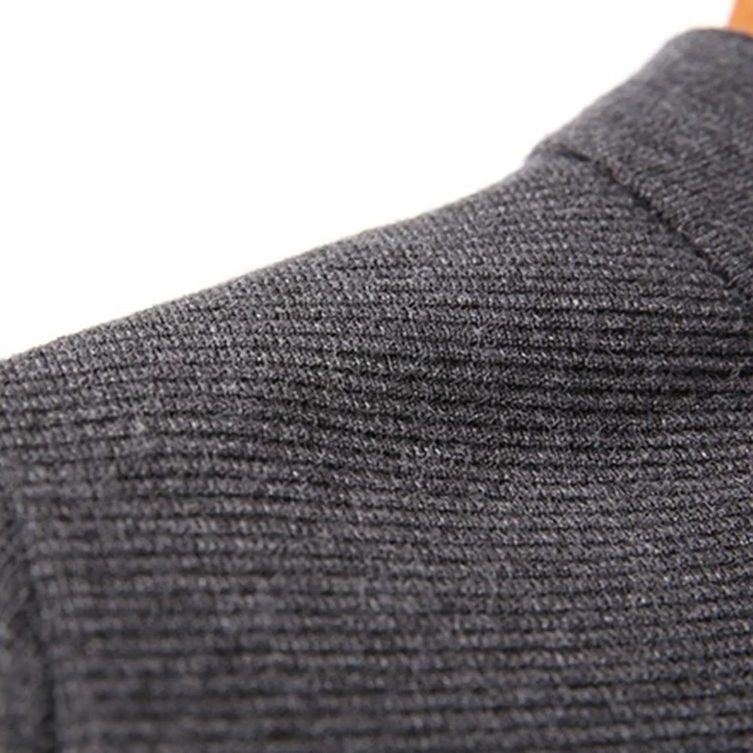 Men's Button Down Cardigan Lapel Sweater Relaxed Fit Casual Pockets Sweater Knitted Solid Soft Sweaters