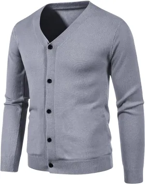 Men's Cardigan Sweaters Button Down Knit Sweater Open Front Cardigan V Neck Sweater Plus Size Cardigan Sweater