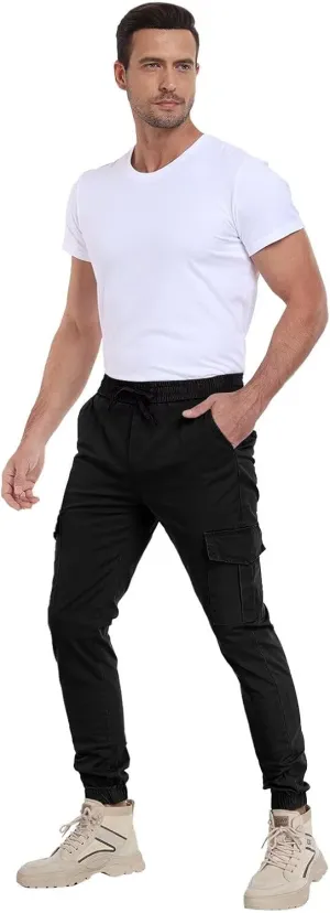 Mens Cargo Pants Lightweight Hiking Pants Travel Pants with Belt Pockets for Outdoor Camping Work