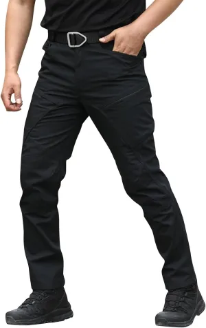 Mens Cargo Pants Waterproof Stretch Tactical Pants with Multi Pockets Baggy Outdoor Camo Ripstop Hiking Pants