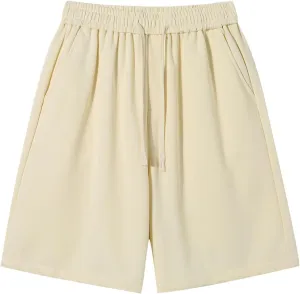 Men's Cargo Shorts Plus Size Elastic Waist Lightweight Outdoor Summer Casual Hiking Beach Shorts with Pockets