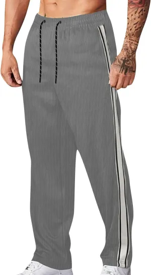 Men's Cargo Sweatpants Joggers Casual Pants with Pockets for Hiking Athletic Workout Trousers Y2k Baggy Track Pants
