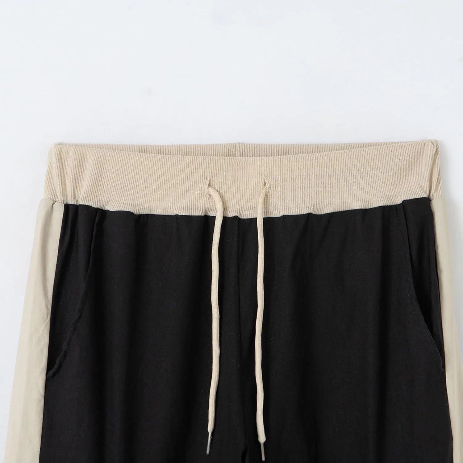 Men's Casual Cotton Cargo Pants Elastic Waist with Belt Cargo Men's Cargo Pants Elastic Waistband Chino Slim Skinny