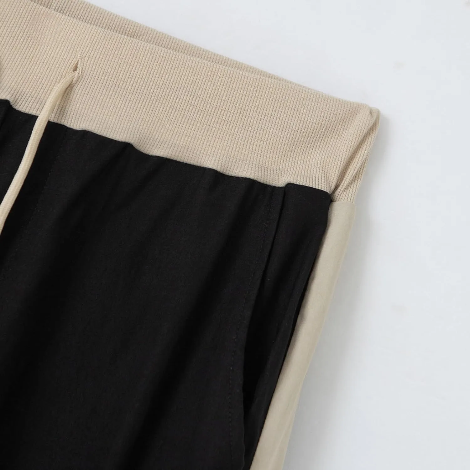 Men's Casual Cotton Cargo Pants Elastic Waist with Belt Cargo Men's Cargo Pants Elastic Waistband Chino Slim Skinny