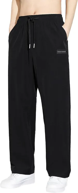 Mens Casual Joggers Pants Cotton Elastic Waist Drawstring Chino Cargo Pants Hiking Outdoor Track Sweatpants