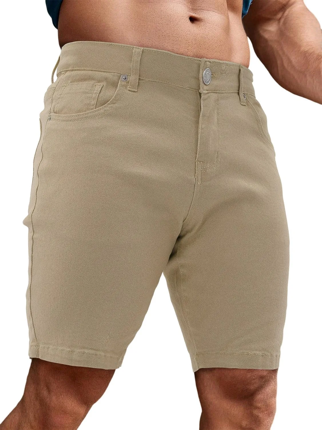 Men's Casual Slim Fit Denim Jean Shorts Skinny Stretch Summer Hot Short