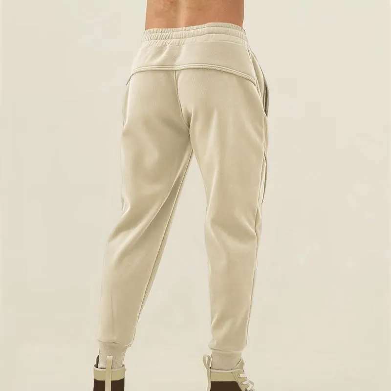 Mens Casual Sweatpants Drawstring Elastic Waist Jogger Pants Active Athletic Stylish Workout Track Tapered Trousers