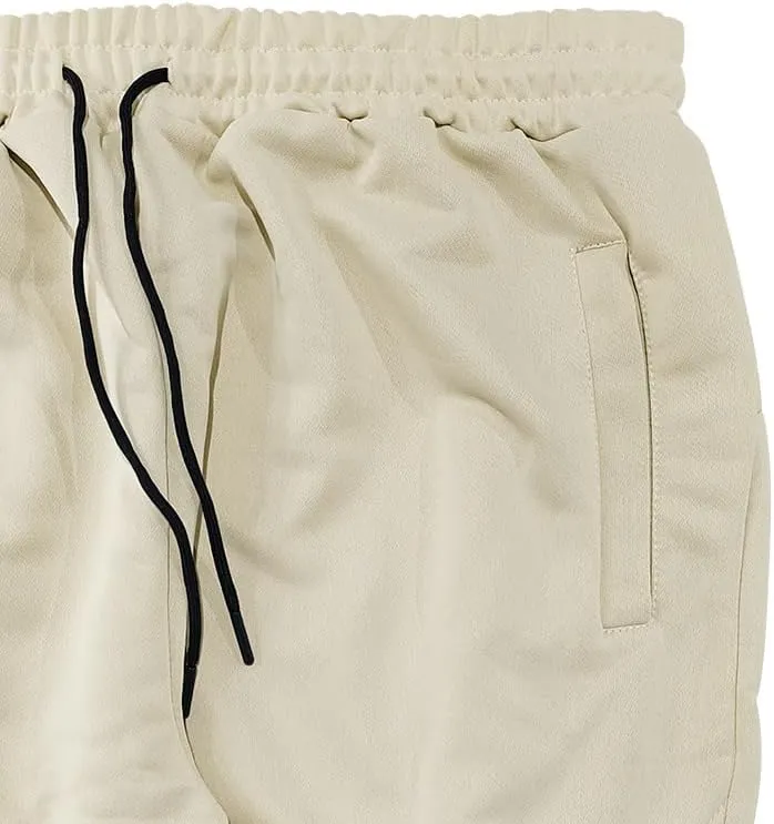 Mens Casual Sweatpants Drawstring Elastic Waist Jogger Pants Active Athletic Stylish Workout Track Tapered Trousers