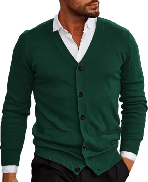 Mens Cotton Cardigan Sweater Casual Long Sleeve Shawl Collar Buttons Down Cable Knit Cardigan Sweater Cardigan Sweater