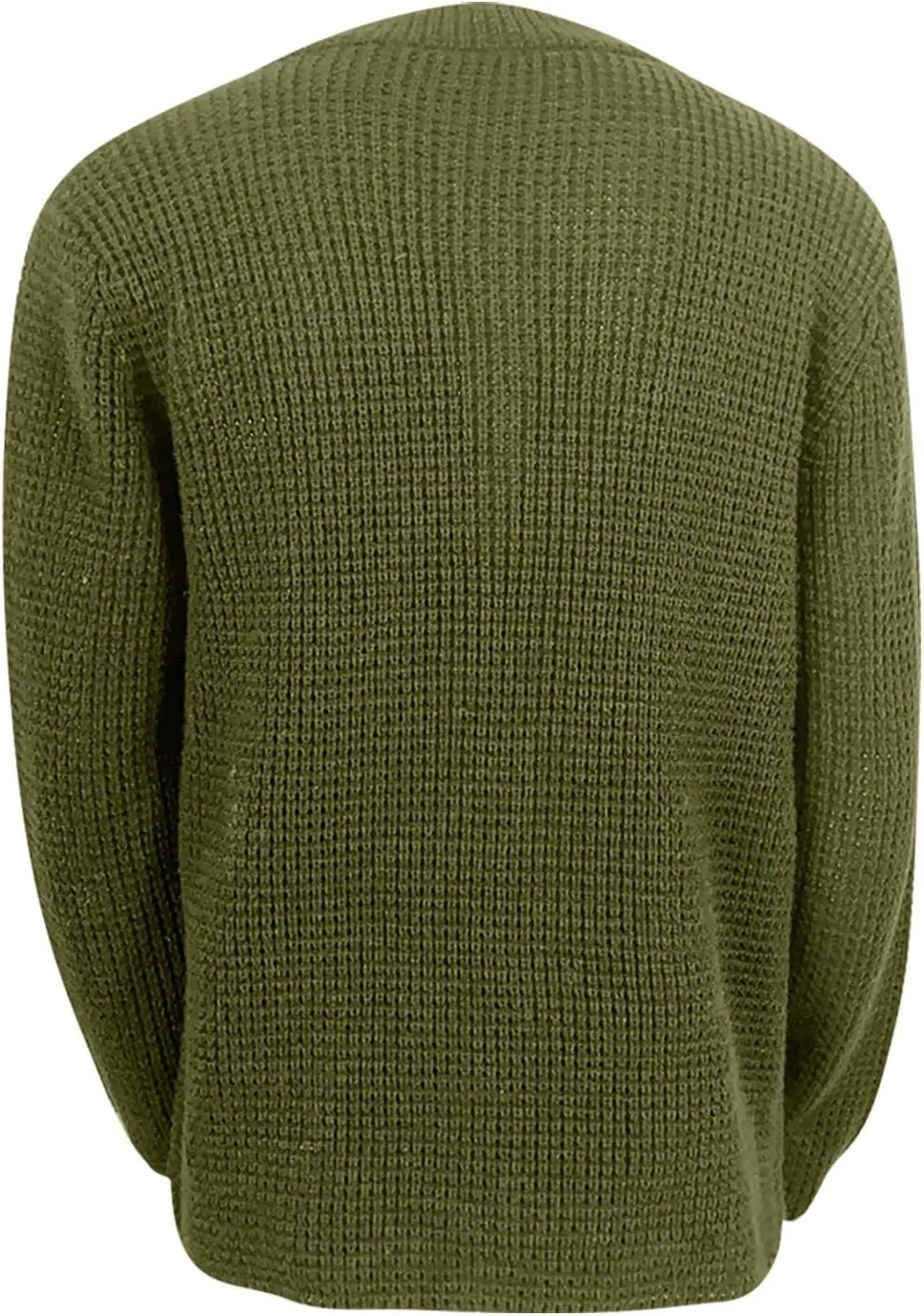 Men's Fall Button Down Knitted Cardigan Sweater Casual Stand Collar Winter Business Blazer Jacket with Pockets