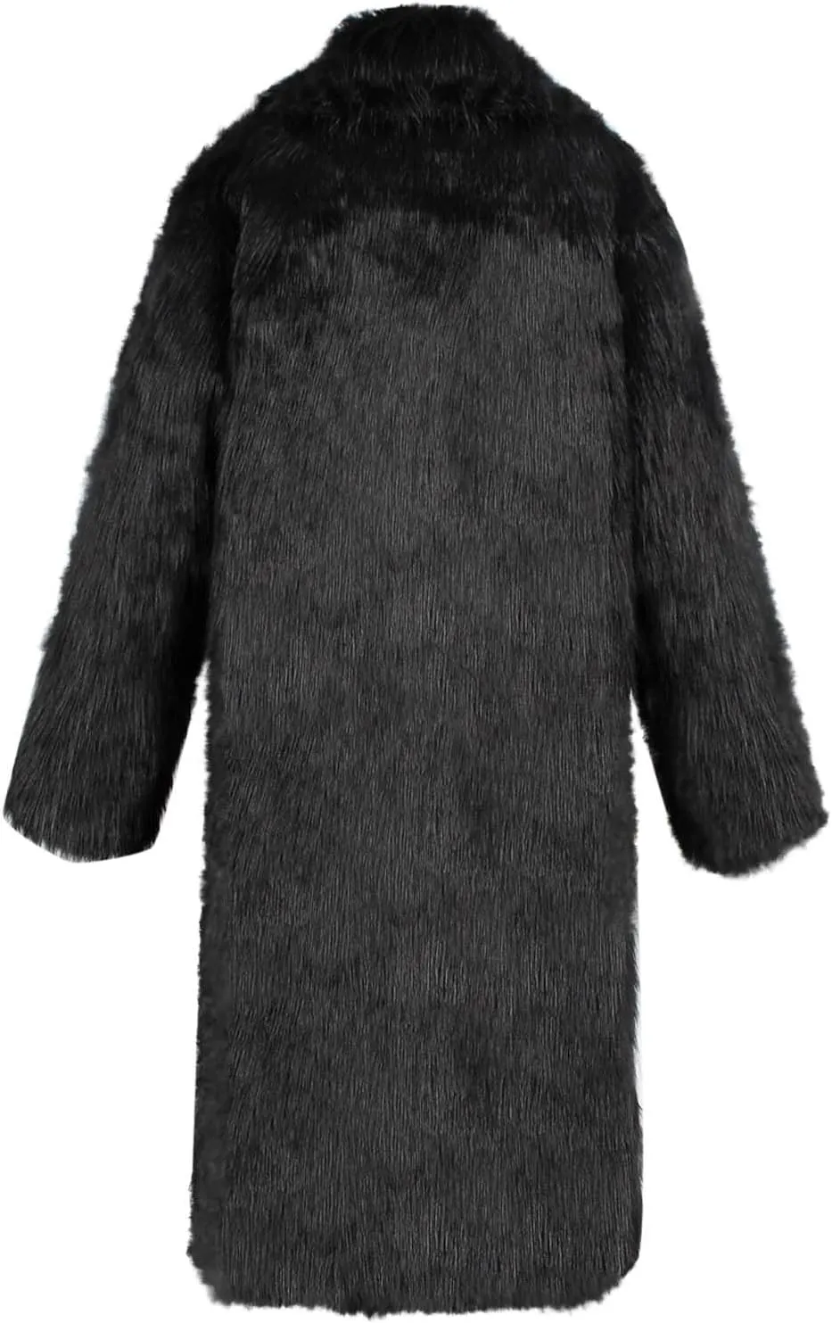 Men's Faux Fur Coat Winter Fashion Furry Fleece Trench Coat Men Winter Warm Faux Fur Overcoat Thicken Soft Jacket