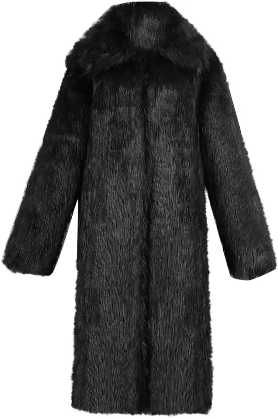 Men's Faux Fur Coat Winter Fashion Furry Fleece Trench Coat Men Winter Warm Faux Fur Overcoat Thicken Soft Jacket