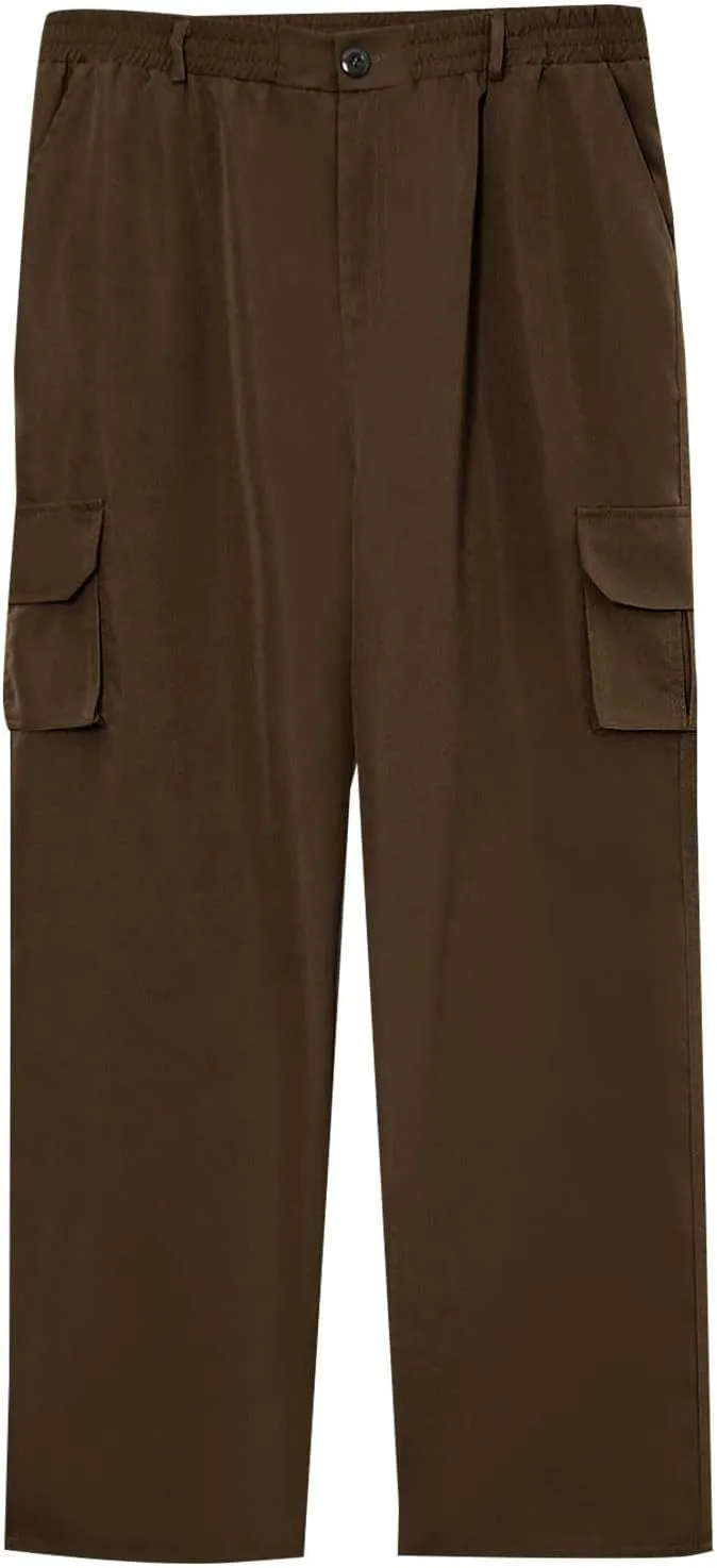 Men's Flex Ripstop Tactical Pants Water Resistant Stretch Cargo Pants Lightweight Hiking Work Trousers Multi Pockets