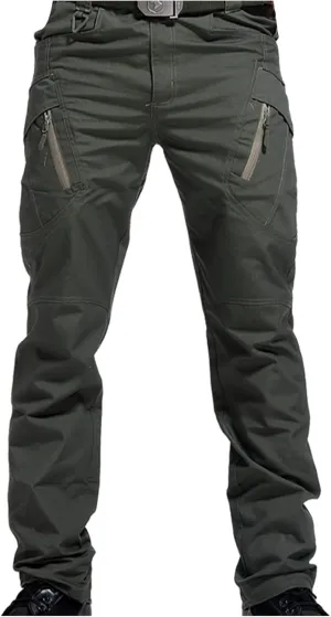Men's Hiking Tactical Pants Outdoor Casual Waterproof Cargo Pants with Multi Pockets Sport Baggy Combat Work Pants