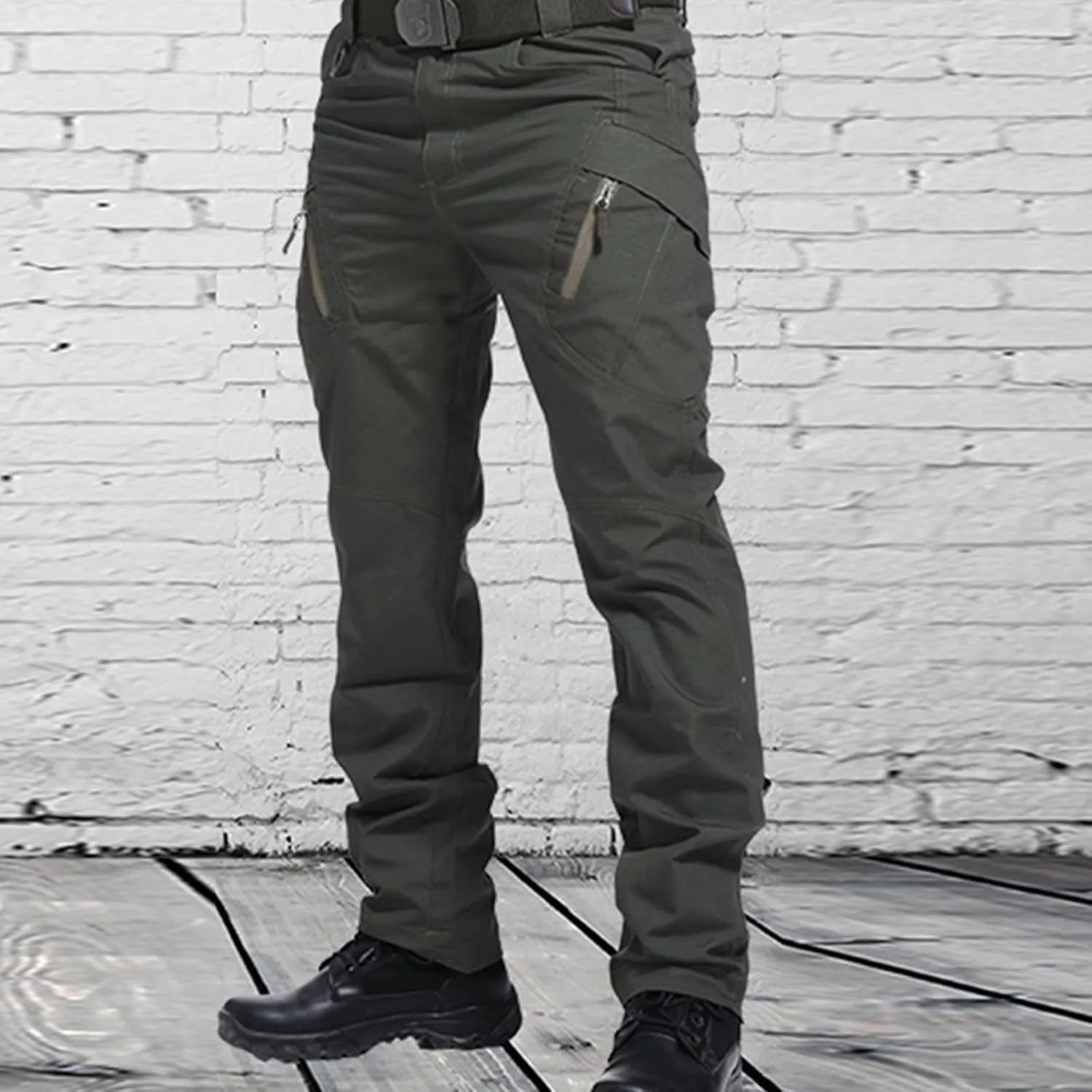 Men's Hiking Tactical Pants Outdoor Casual Waterproof Cargo Pants with Multi Pockets Sport Baggy Combat Work Pants