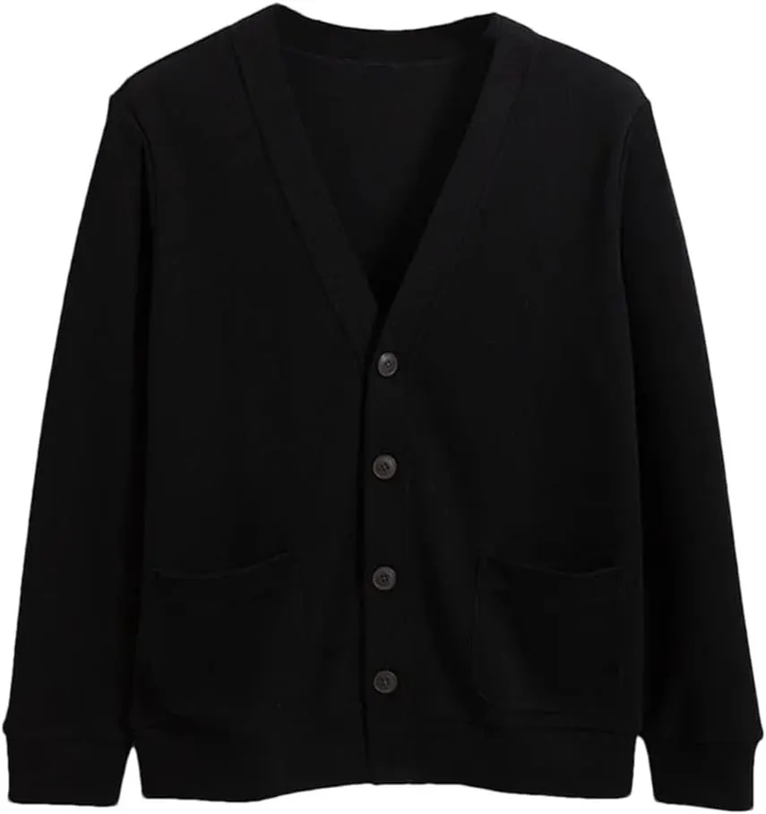 Men's Knitted Cardigan Sweater Casual V-Neck Cardigans Long Sleeve Button Down Sweaters