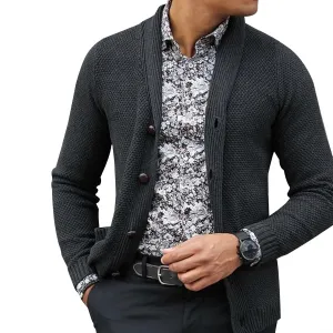 Mens Lightweight Cardigan Sweaters Long Sleeve V Neck Cardigans Slim Fit Casual Buttons Down Ribbed Knit Sweater Tops