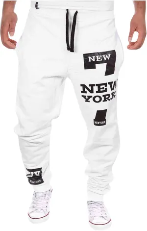 Men's Pants Trendy Casual Printed Workout Joggers with Pockets
