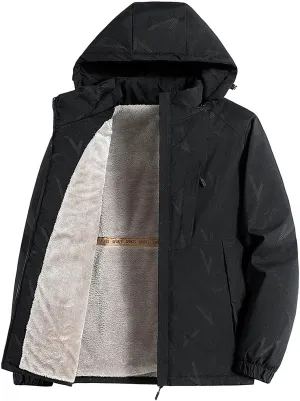 Men's Rain Jacket Windproof and Waterproof Warm Men's Cycling Jacket 3 In 1 Hiking Gear for Men Hooded Sweatshirt
