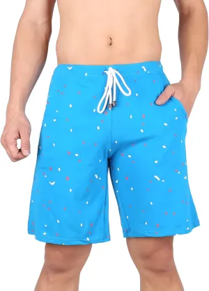Mens Sleep Shorts Cotton Pajama Shorts Sleepwear Lounge Shorts with Pockets for Summer