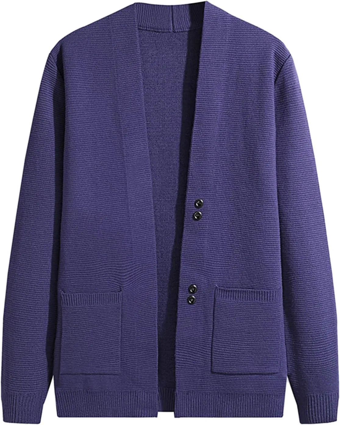 Mens Sweater Men's Wool Blended Cardigan Sweaters V Neck Button Down Cardigans with Pockets