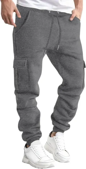 Mens Sweatpants Open Bottom Joggers for Men Loose Running Training Leg Guard Pants Open Bottom Athletic Sweat Pants