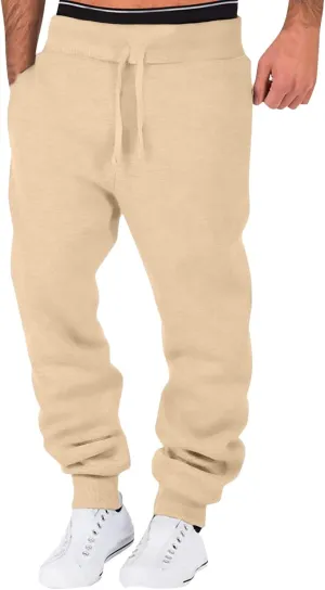 Mens Sweatpants with Pockets Big and Tall Drawstring Pant Mens Cargo Joggers Elastic Waist Slim Fit Punk Cargo Baggy