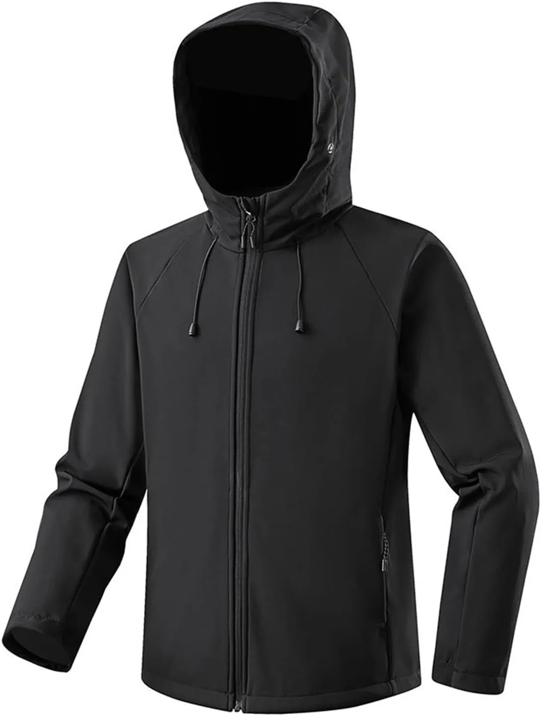 Men's Waterproof Jackets Cozy Shell Hiking Windbreaker Jacket Hooded Fleece Rain Coats Multi-Pockets Outdoor Fishing