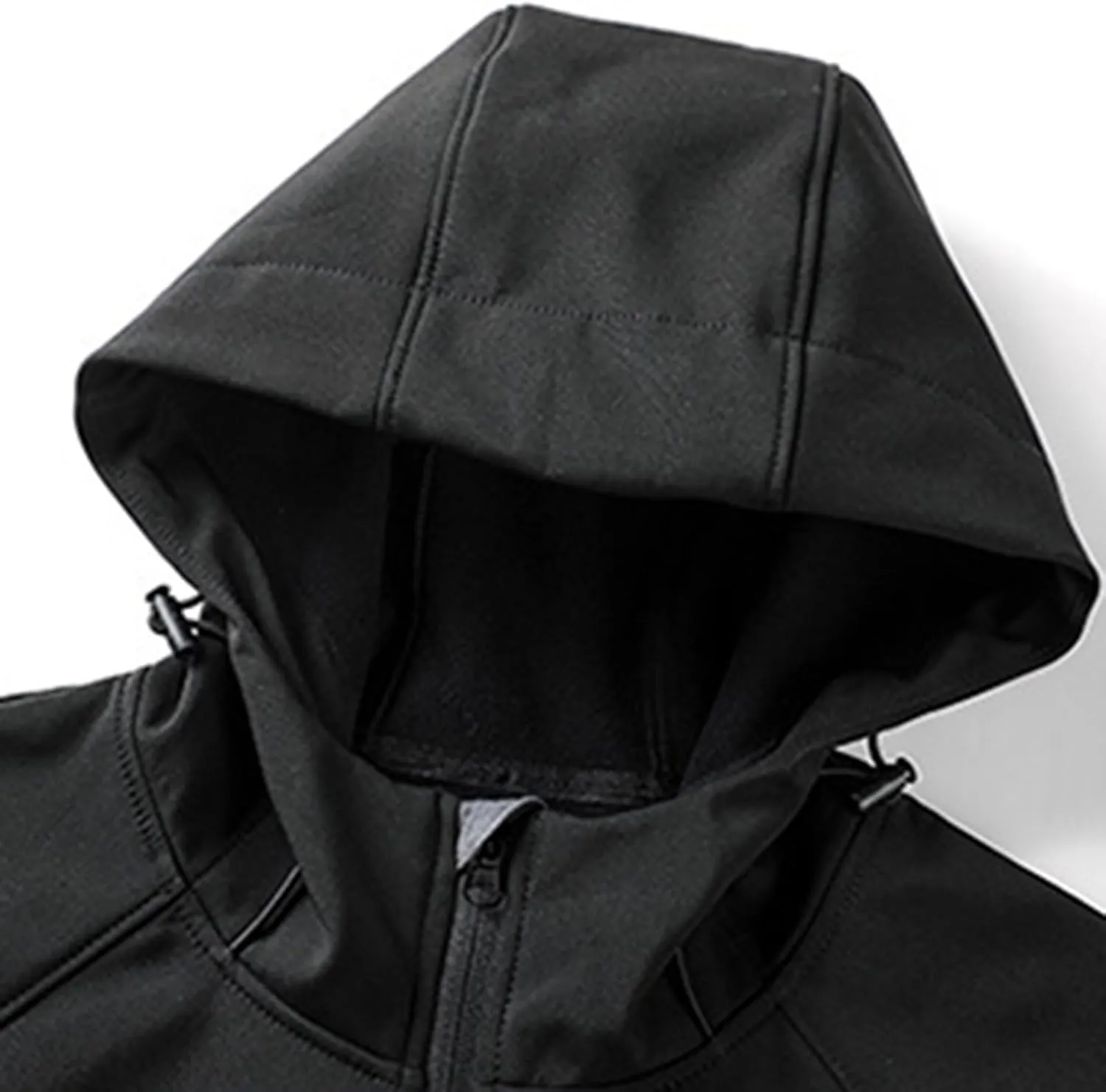 Men's Waterproof Jackets Cozy Shell Hiking Windbreaker Jacket Hooded Fleece Rain Coats Multi-Pockets Outdoor Fishing