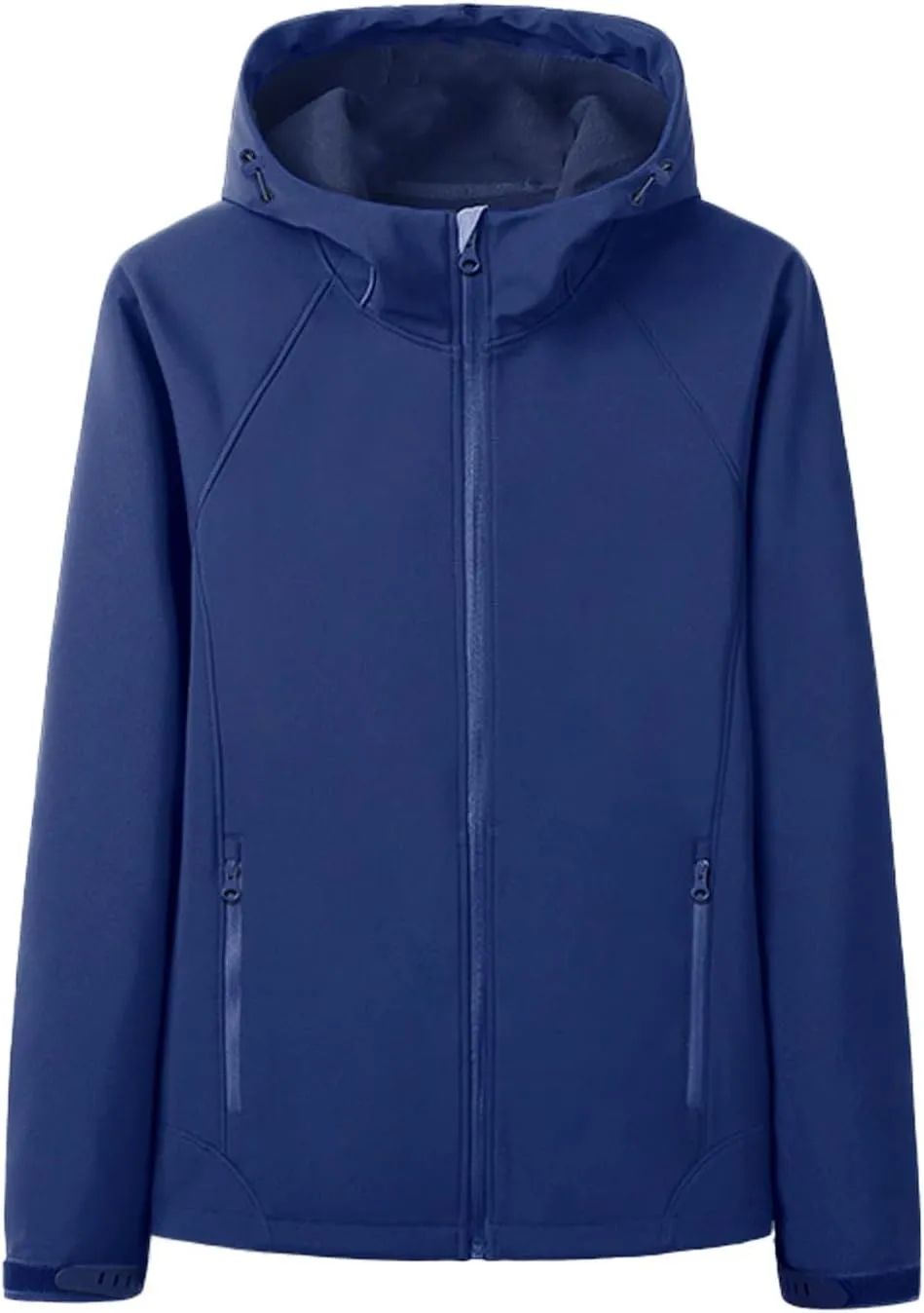 Men's Waterproof Jackets Cozy Shell Hiking Windbreaker Jacket Hooded Fleece Rain Coats Multi-Pockets Outdoor Fishing