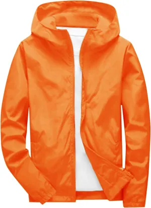 Rain Jacket for Mens Lightweight Waterproof Rain Shell Jacket Raincoat with Hood for Golf Cycling Windbreaker Raincoats