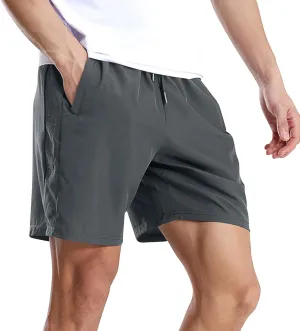 Running Shorts for Men Casual 2025 Summer Elastic Waist Shorts Lightweight Breathable Stretch Quick Dry Short w/Pockets
