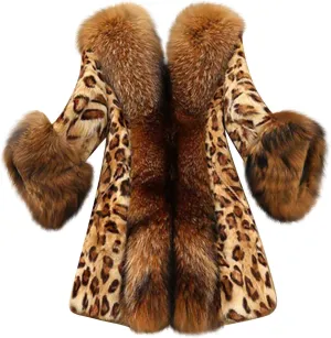 SHOPESSA Womens Winter Fashion Outerwear Faux Fur Plush Leopard Long Mink Coat Fuzzy Sherpa Jacket Wool Fleece Trench Coat