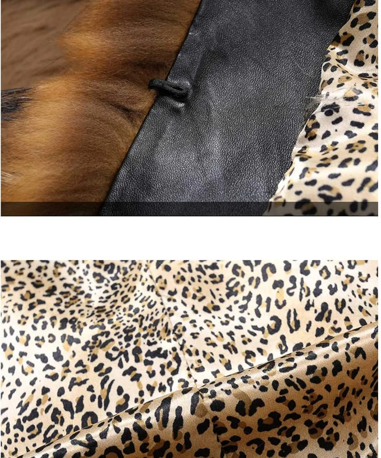 SHOPESSA Womens Winter Fashion Outerwear Faux Fur Plush Leopard Long Mink Coat Fuzzy Sherpa Jacket Wool Fleece Trench Coat