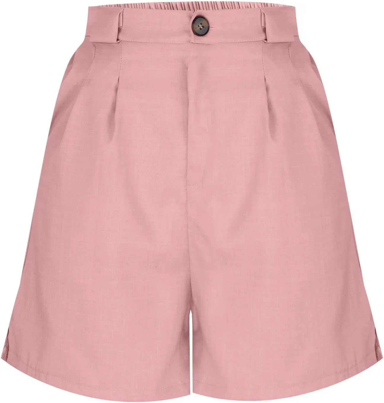Summer Shorts for Women Bermuda Shorts Casual Elastic High Waisted Wide Leg Shorts Knee Length Shorts with Pockets