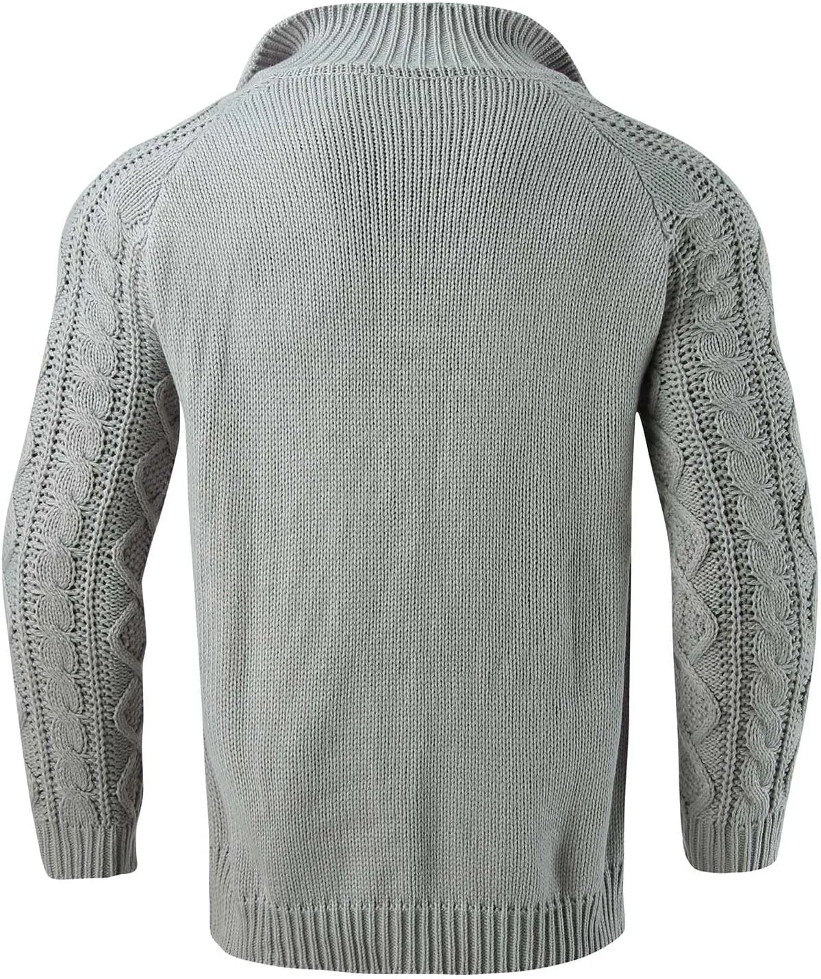 SUWBMHWE Mens Cable Knit Cardigan Sweater Shawl Collar Loose Fit Long Sleeve Button Closure Casual Cardigans